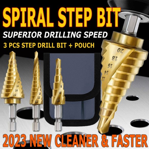 3pcs drill bit set titanium - 3pcs,