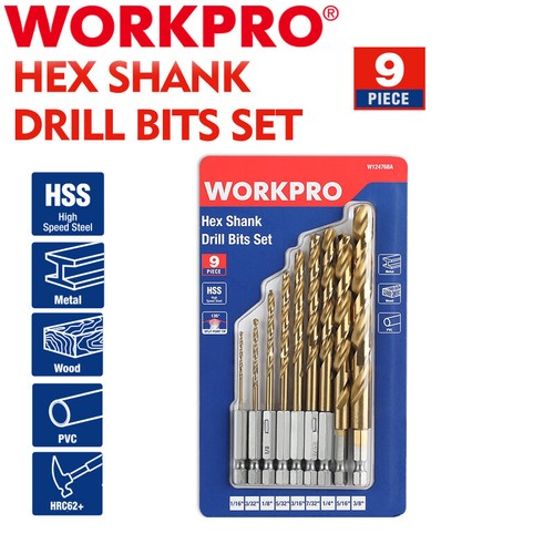 Workpro hex shank drill - 1/4",